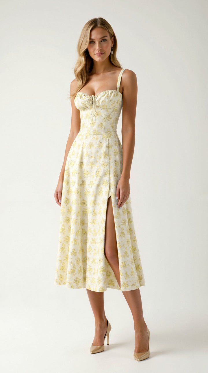 Vintém d'Ouro - Vestido Midi Elegante