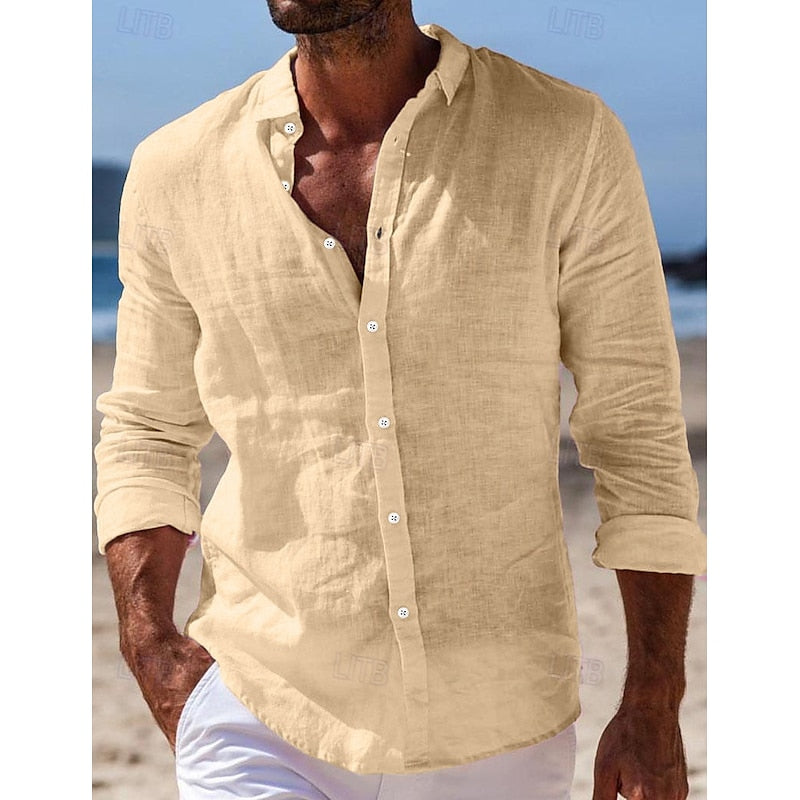 Vintém d'Ouro - Camisa casual de linho