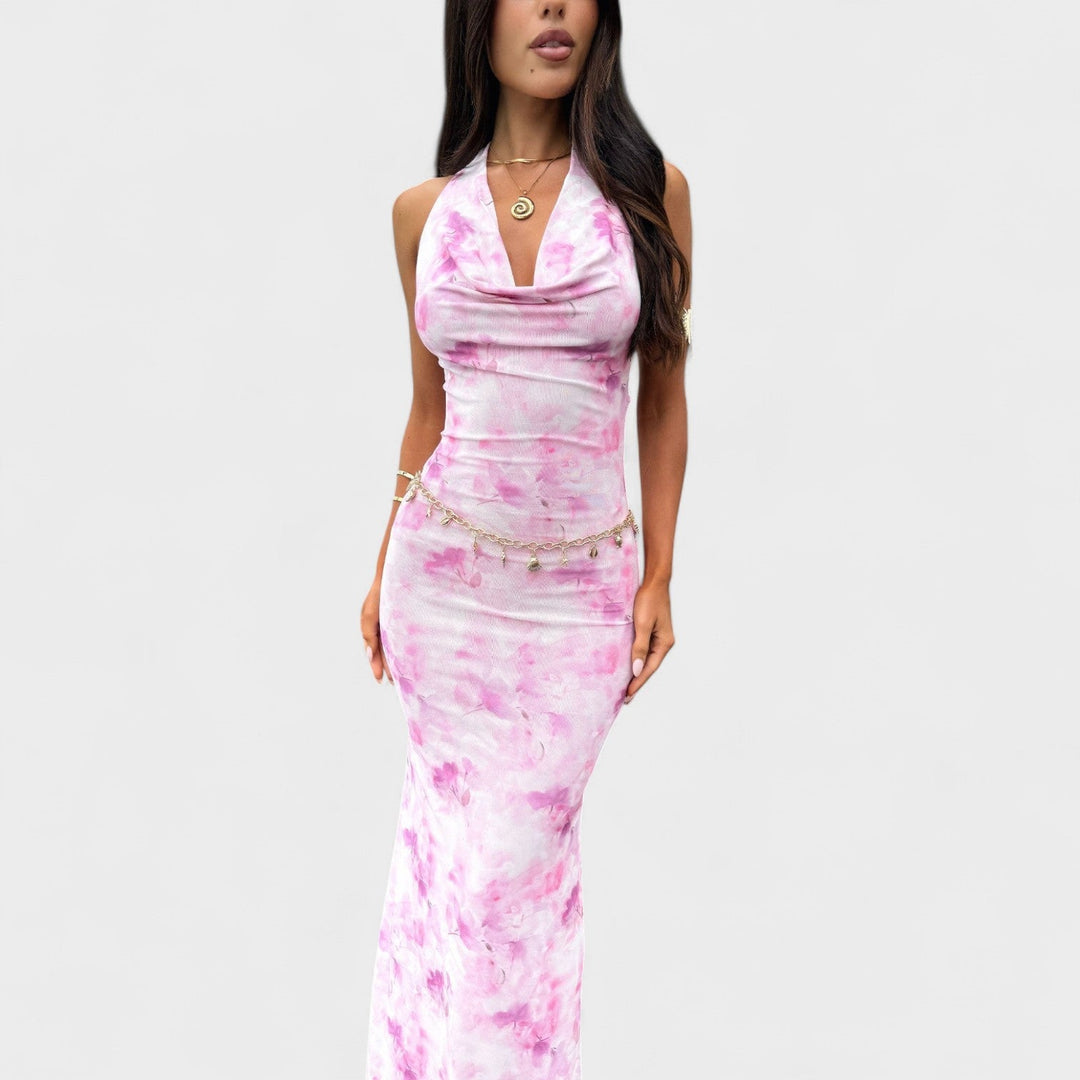 Vintém d'Ouro - Vestido floral rosa
