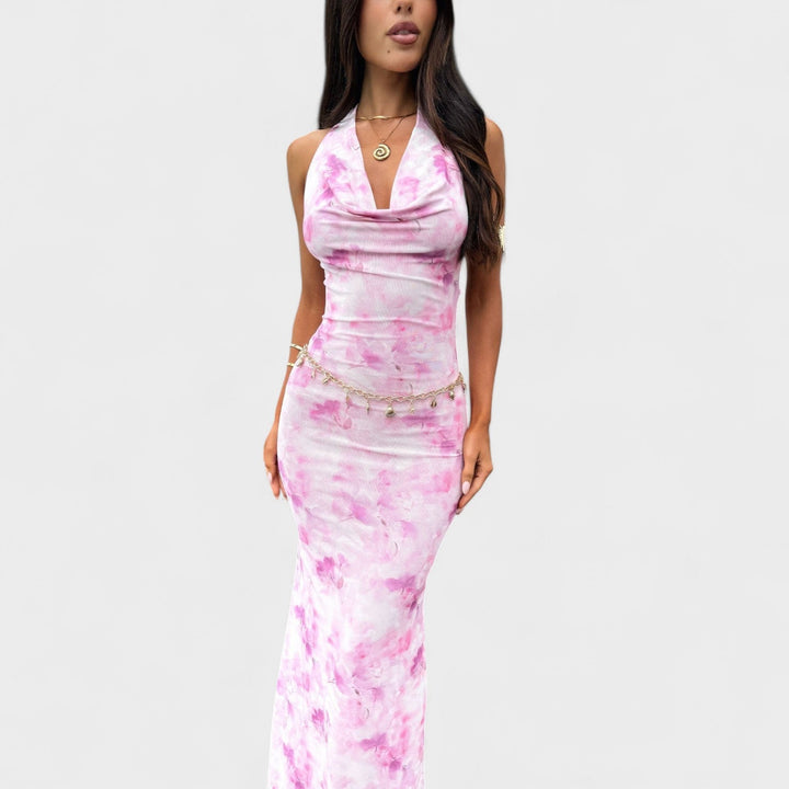Vintém d'Ouro - Vestido floral rosa