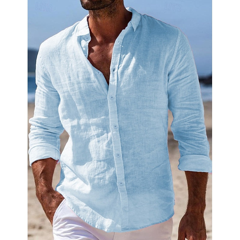 Vintém d'Ouro - Camisa casual de linho