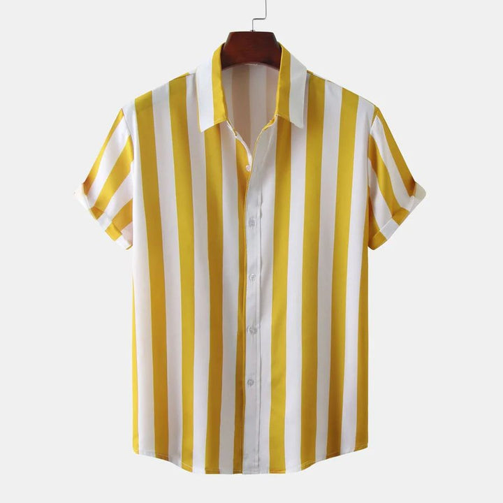 Vintém d'Ouro - Camisa de verão listrada respirável