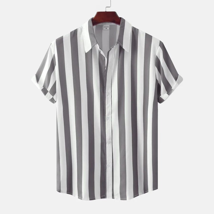 Vintém d'Ouro - Camisa de verão listrada respirável