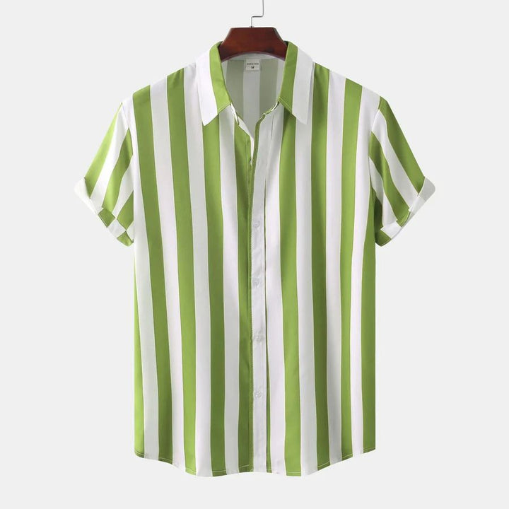 Vintém d'Ouro - Camisa de verão listrada respirável