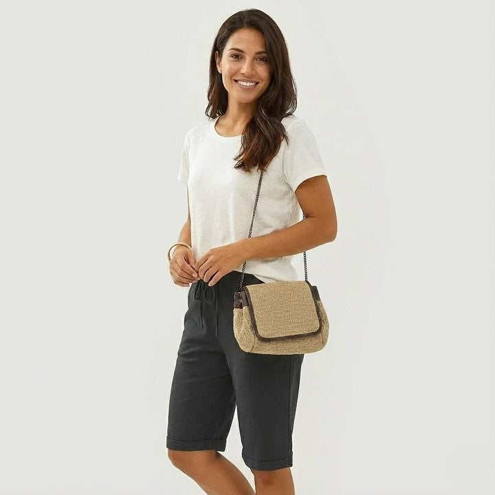 Vintém d'Ouro - Calções casuais femininos com cintura ajustável