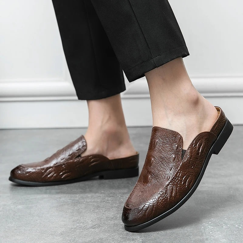 Vintém d'Ouro - Sapatos elegantes com estampa de crocodilo