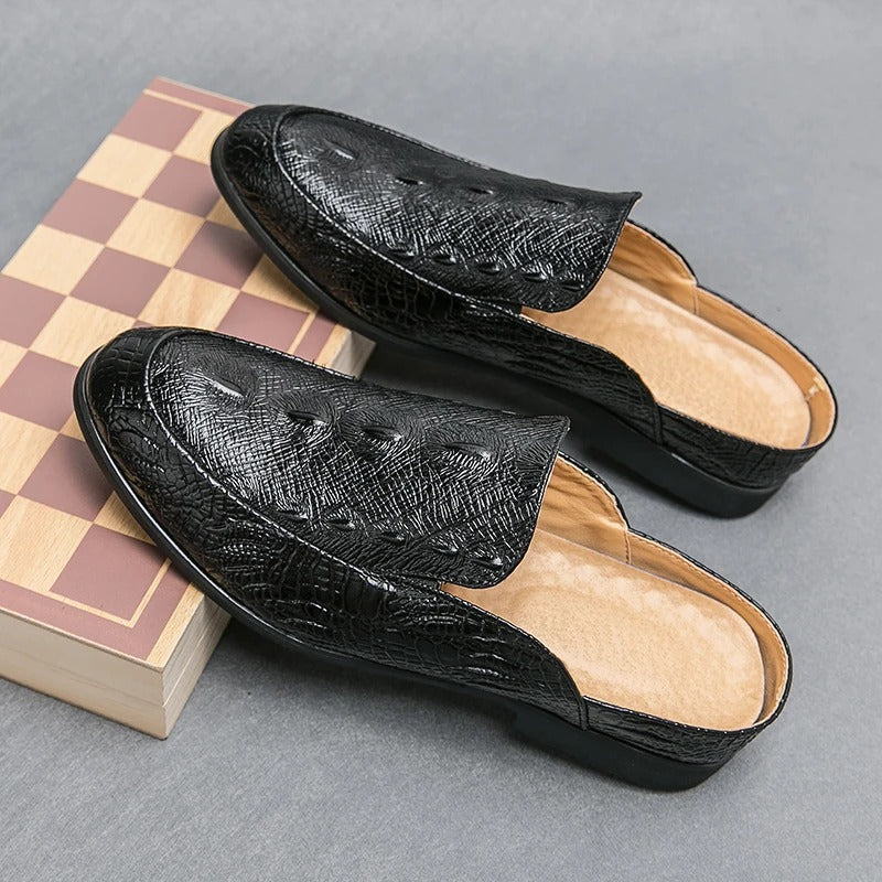 Vintém d'Ouro - Sapatos elegantes com estampa de crocodilo