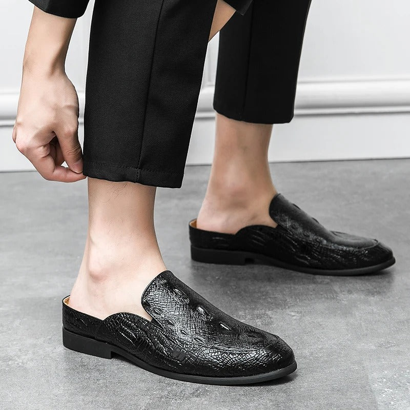 Vintém d'Ouro - Sapatos elegantes com estampa de crocodilo