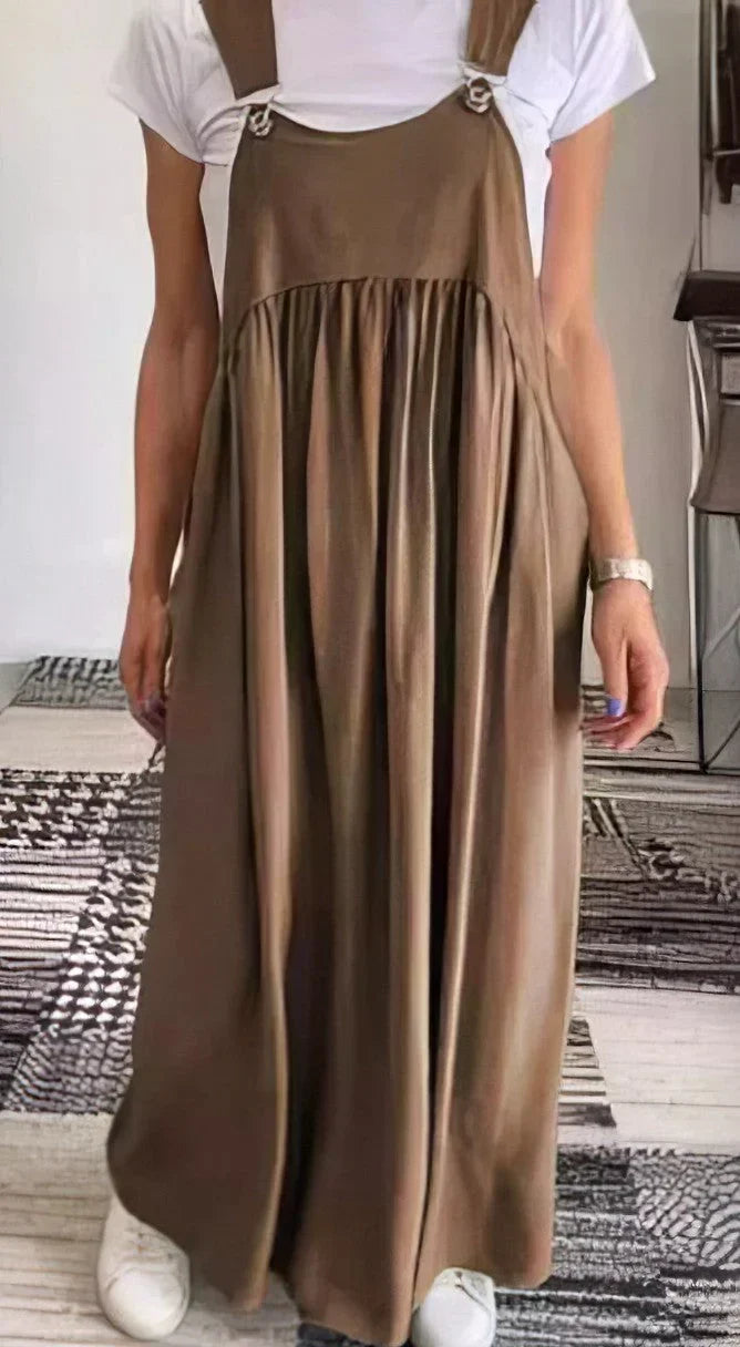 Vintém d'Ouro - Vestido casual com alças sólidas
