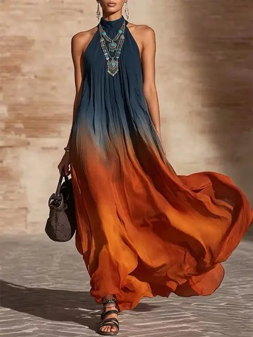Vintém d'Ouro - Vestido Longo Halter