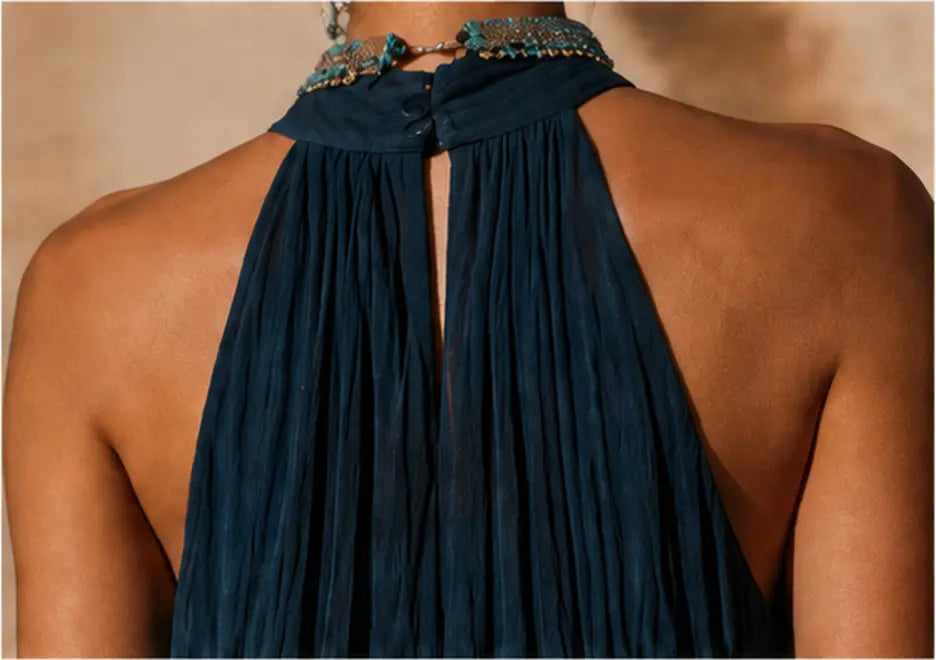 Vintém d'Ouro - Vestido Longo Halter