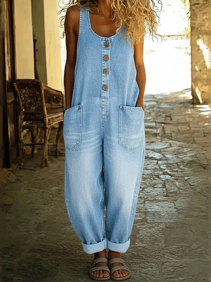 Vintém d'Ouro - Macacão de Denim Macio