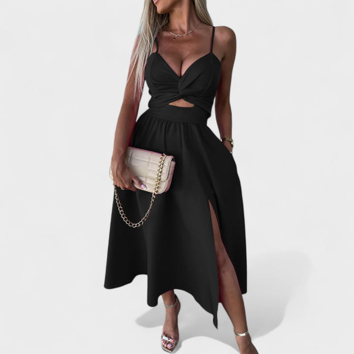 Vintém d'Ouro - Vestido Midi com Abertura