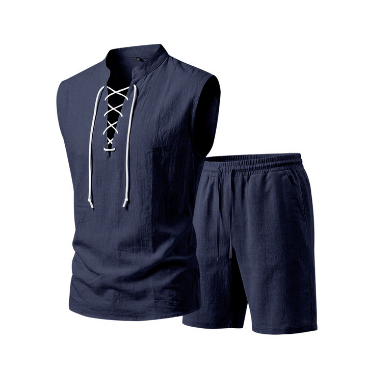 Vintém d'Ouro - Conjunto de Camisa e Calções de Linho