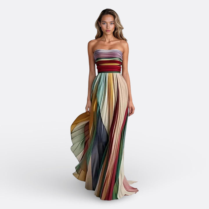 Vintém d'Ouro - Vestido longo sem alças