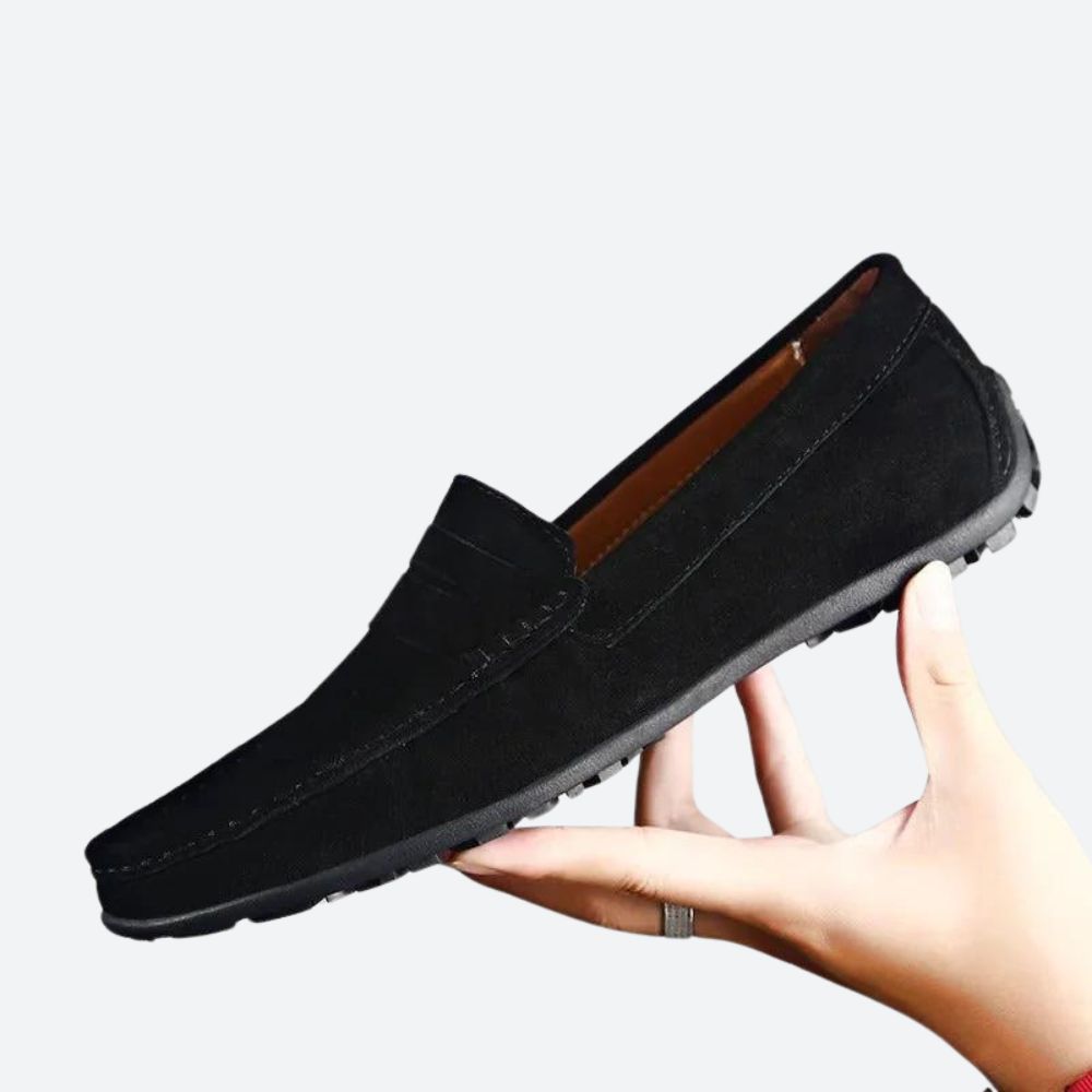 Vintém d'Ouro - Mocassins clássicos de camurça para homem