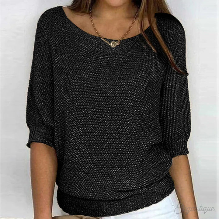 Vintém d'Ouro - Camisola elegante de malha entrançada