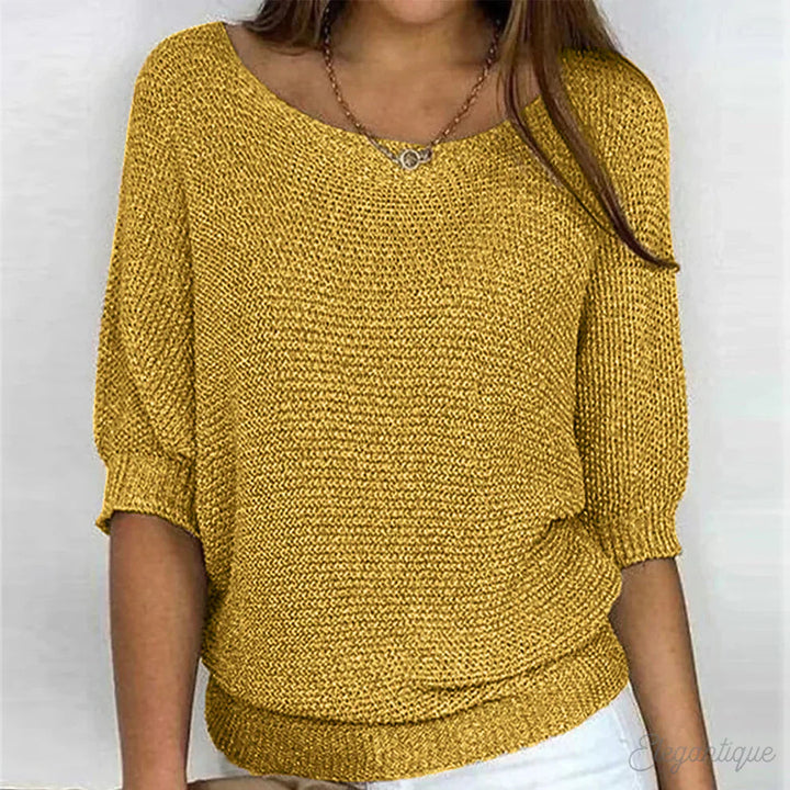 Vintém d'Ouro - Camisola elegante de malha entrançada