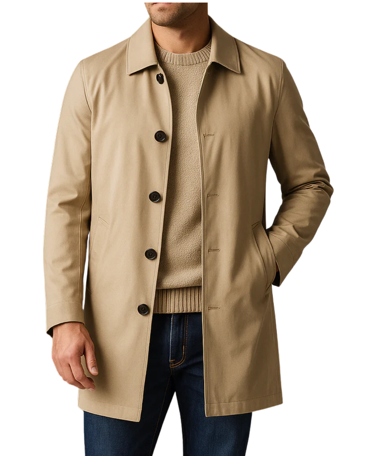 Vintém d'Ouro - Casaco trench elegante para homem