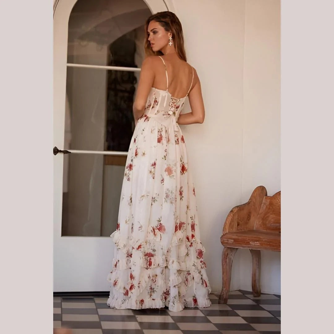 Vintém d'Ouro - Vestido midi floral